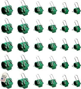 30 Pack Cable Management Clips – Reusable, Versatile Cord Holders for Outdoor String Lights & Décor - 30 Pack (10 Small White, 10 Medium Blue, 10 Large Black)