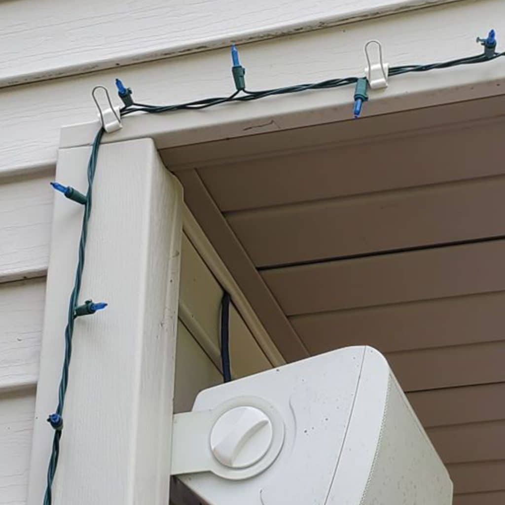 24 Pack Cable Management Clips: Versatile Reusable Cord Holders for Christmas Lights, Holiday Decor, and Outdoor String Lights - 24 Pack (8 Small White, 8 Medium Blue, 8 Large Black)