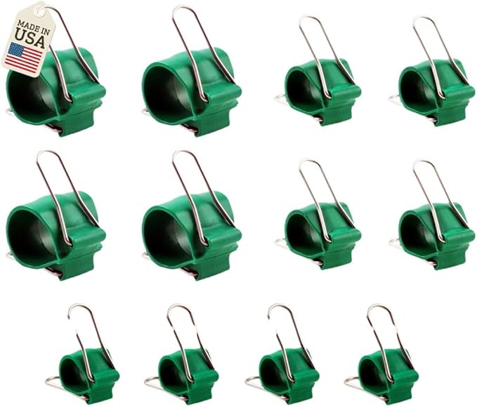 12 Pack Cable Management Clips: Versatile Reusable Cord Holders for Christmas Lights, Holiday Decor, and Outdoor String Lights - 12 Pack (4 Small White, 4 Medium Blue, 4 Large Black)