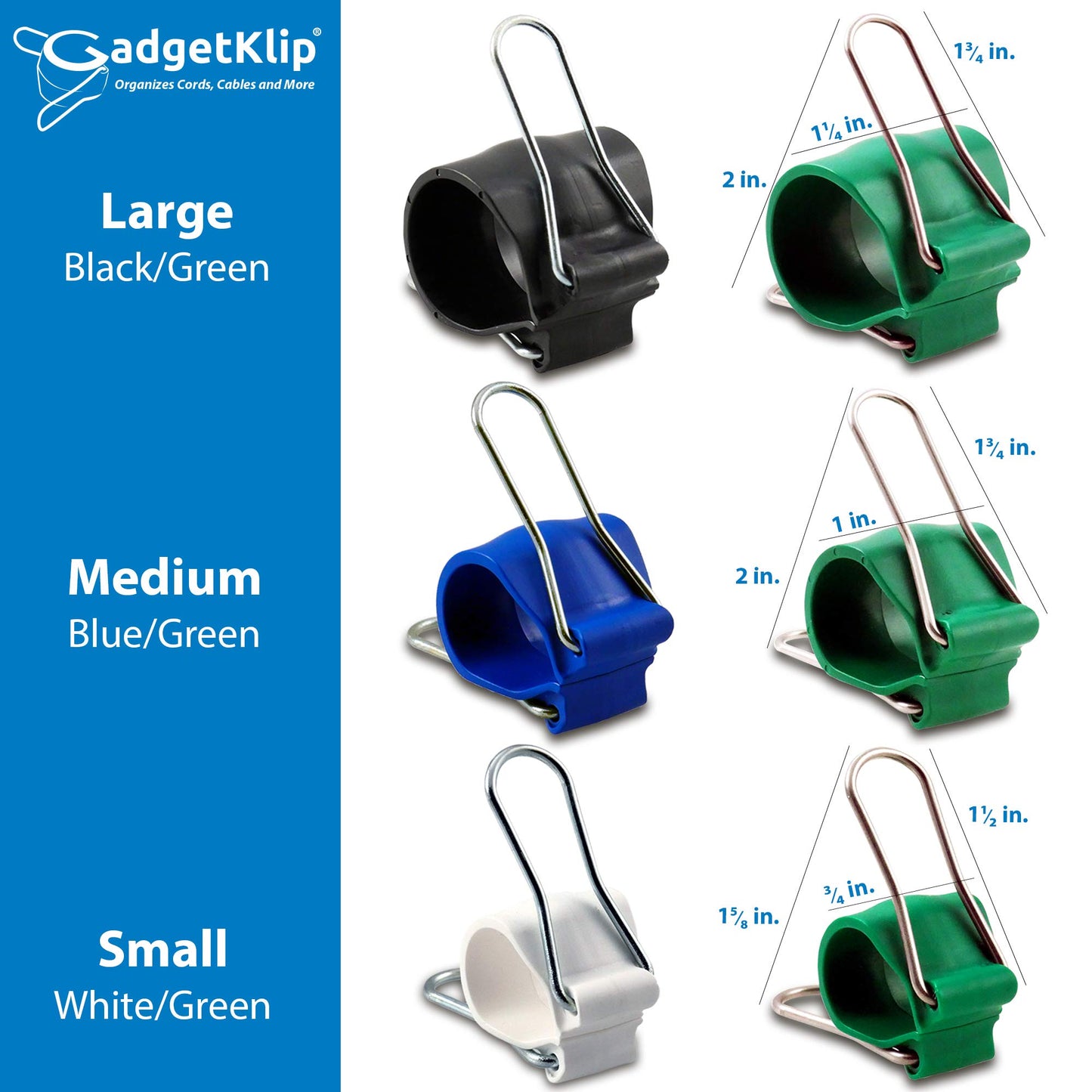 3. Gadgetklip Garden Clips: Re-Usable, Simple to Use Plant Accessory for Indoor/Outdoor Use with Plants, Garden Tools, Hoops, Trellis and Plant Cages:  LARGE GREEN or BLACK